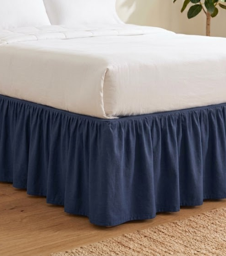 Wrap Around Bed Skirt — fitted to a bed base